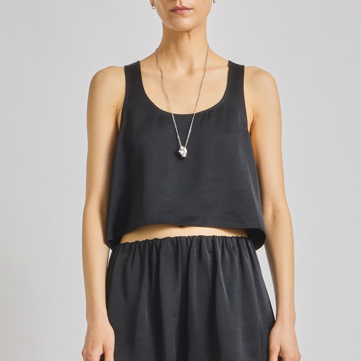 Lodi Cropped Tank Black