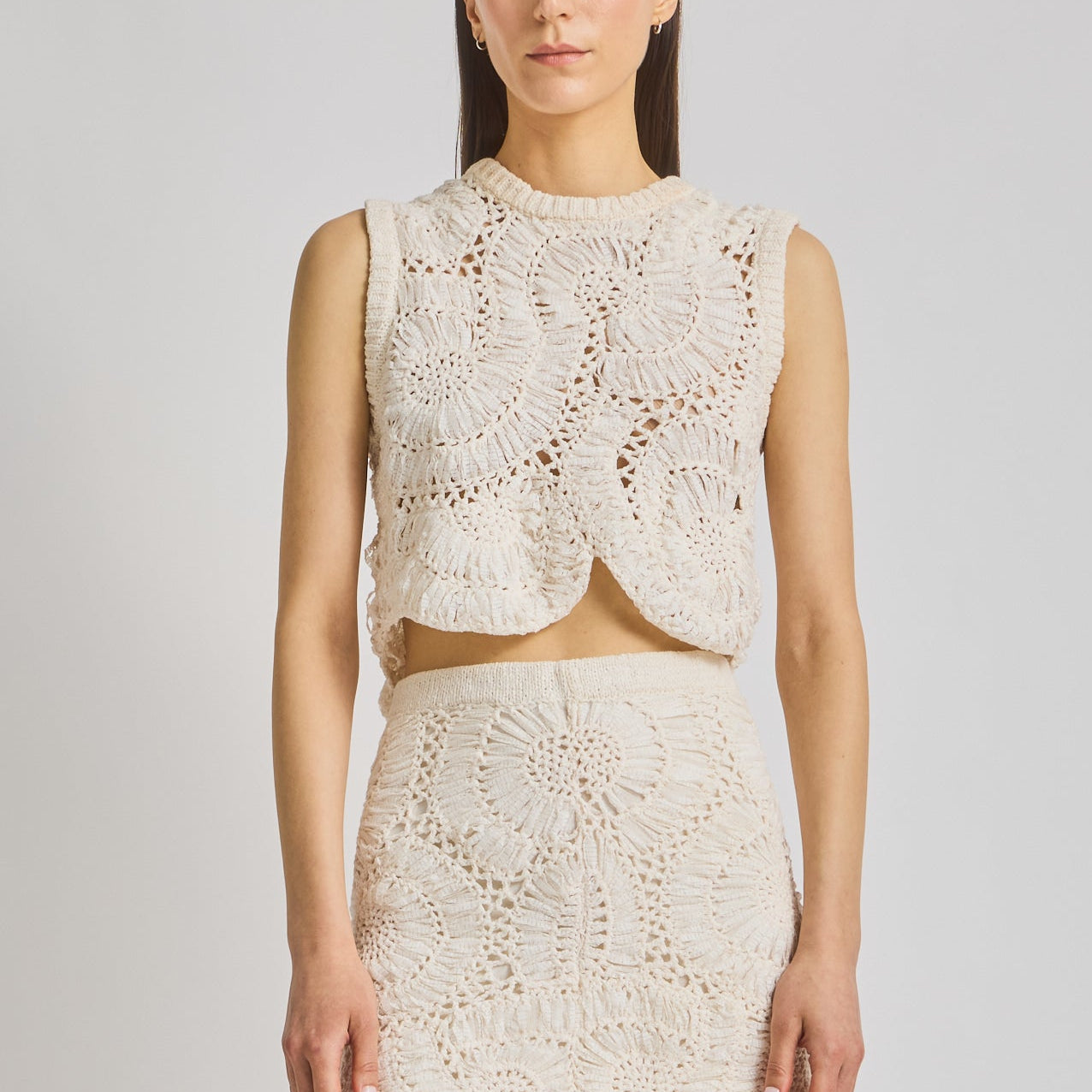 Vada Crochet Top Ivory