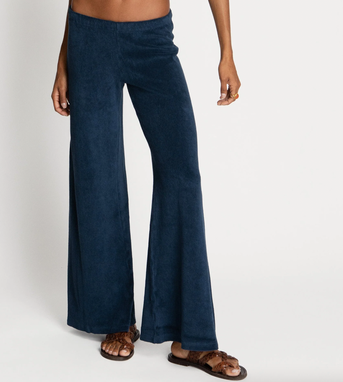 Lito Low Rise Flare Pants Terry