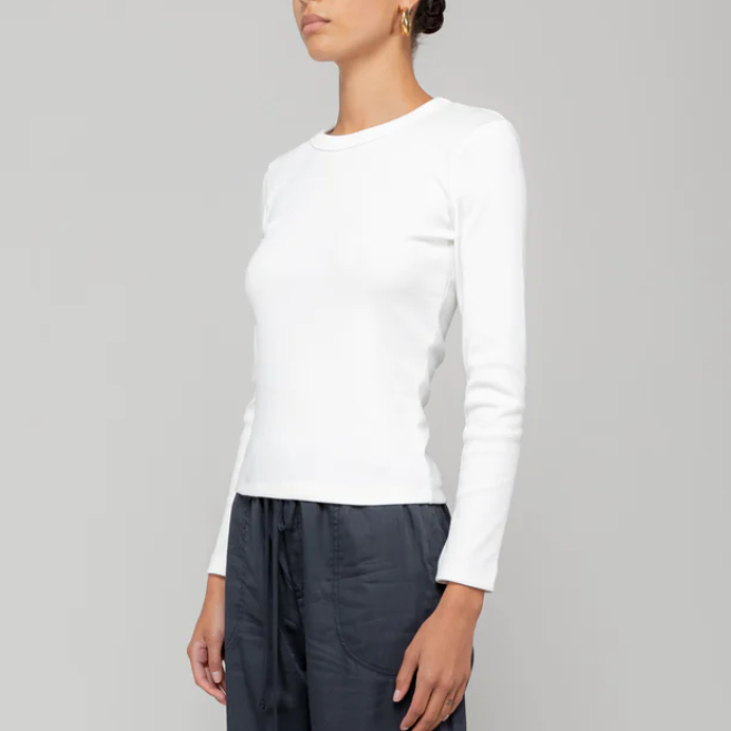 Kelly Slim Fit Long Sleeve White