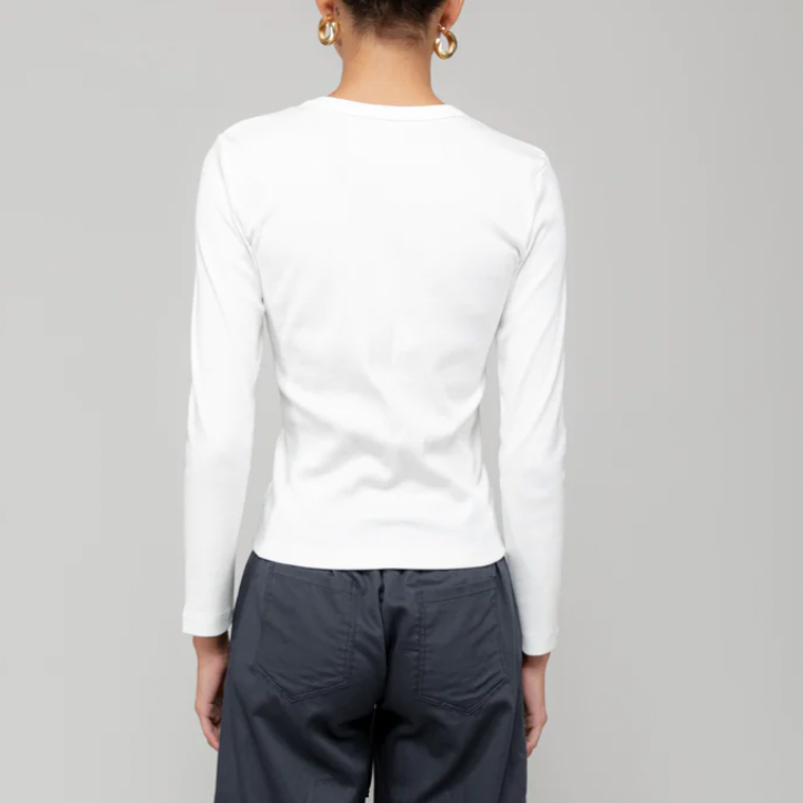 Kelly Slim Fit Long Sleeve White