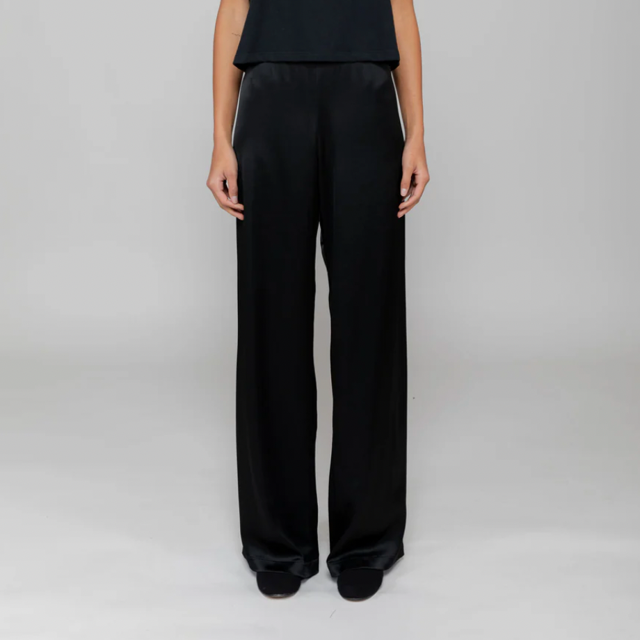 Barb Crop Drawstring Pant Black