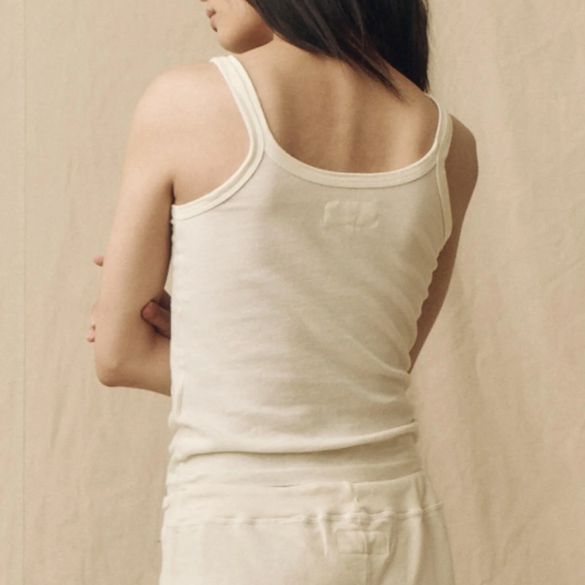 The Slim Tank Washed White