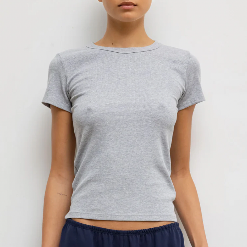 Kelly Slim Fit Tee Heather Grey