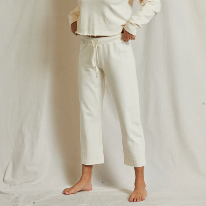 Jamaica Straight Leg Sweatpant Bright Ivory