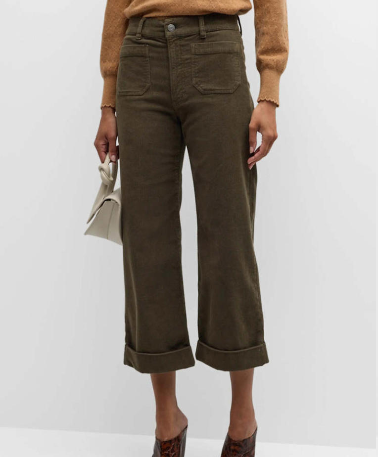 70's Cropped Wide Leg Rich Military