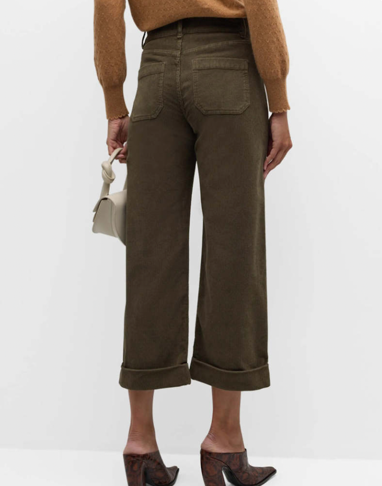 70's Cropped Wide Leg Rich Military