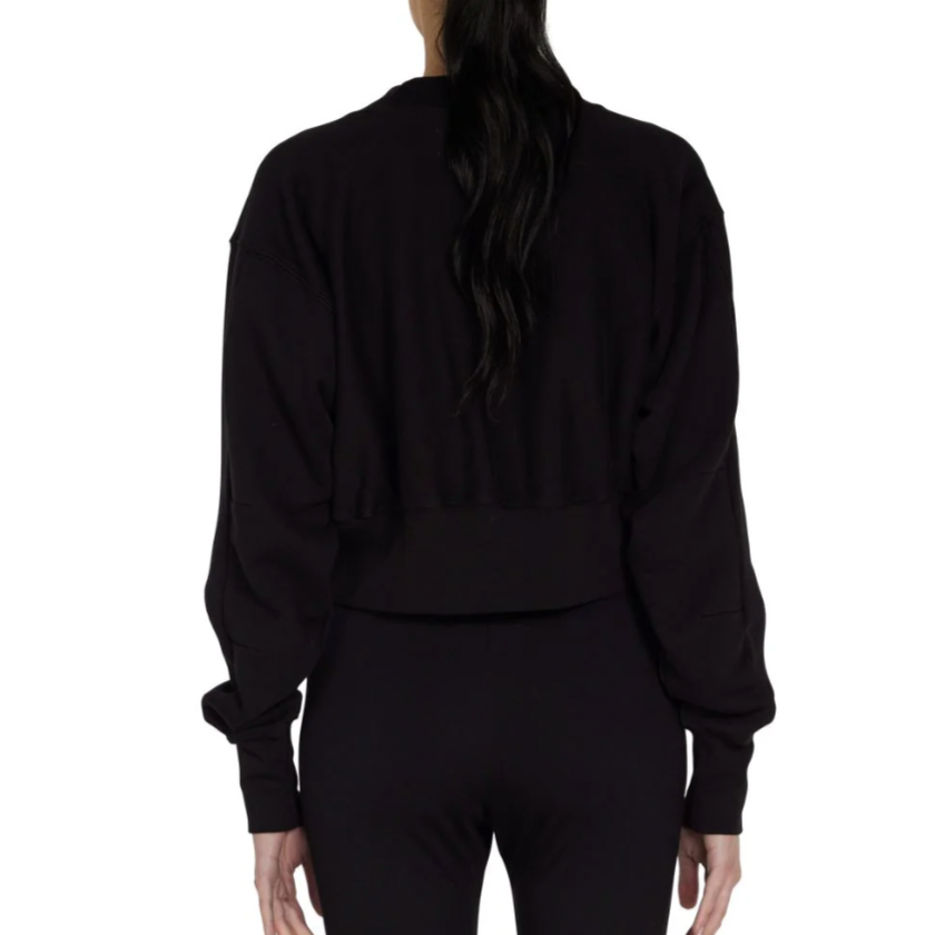 Diana Crop Cardigan Jet Black