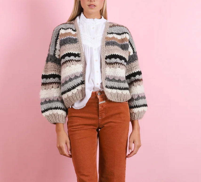 Alpaca Crochet Bomber Cardigan Classic