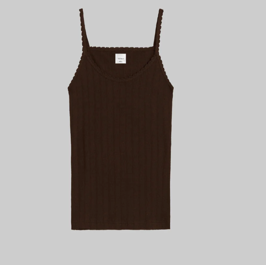 Pointelle Classic Tank Top Chocolate