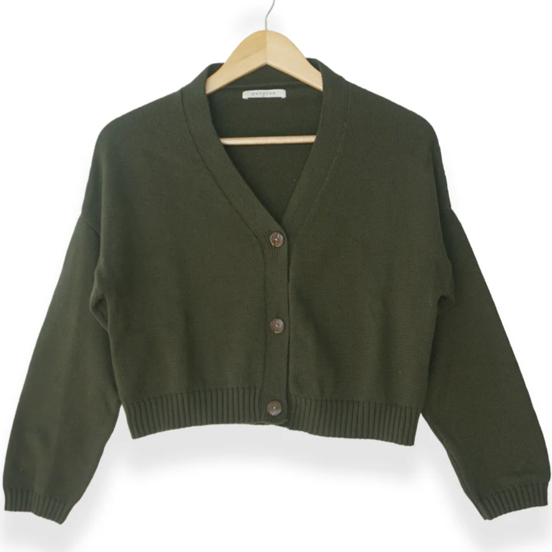 Diana Crop Cardigan Forest