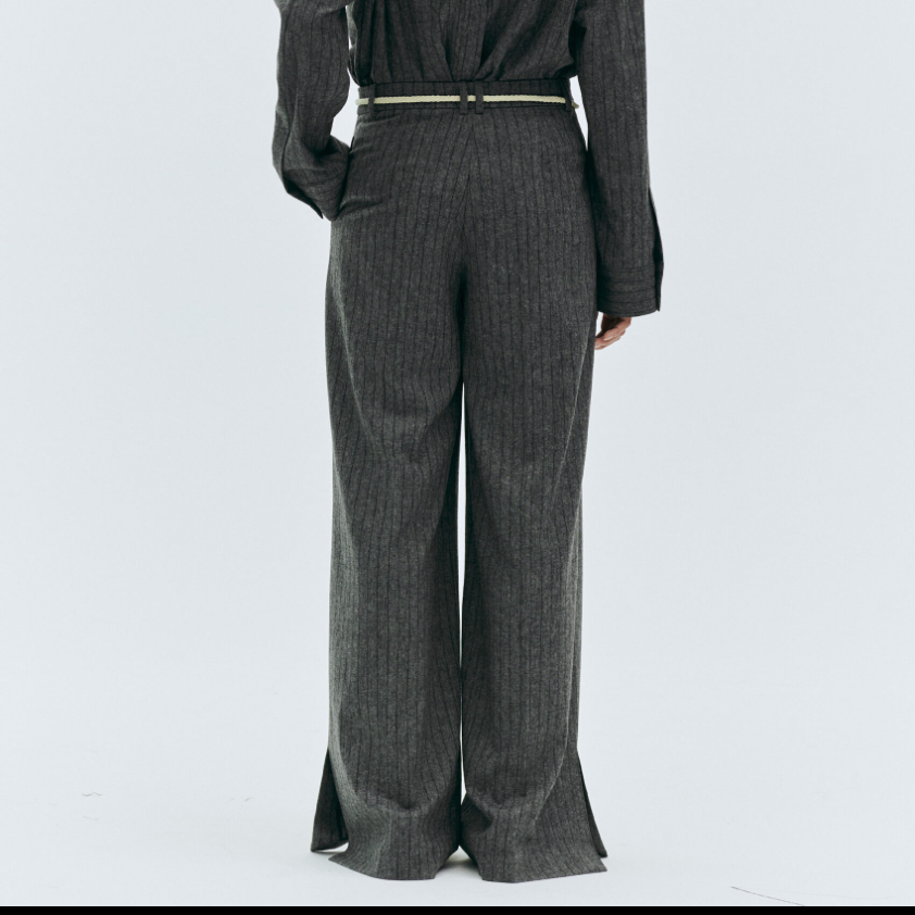 Tilda Pants Grey/Blk Stripe