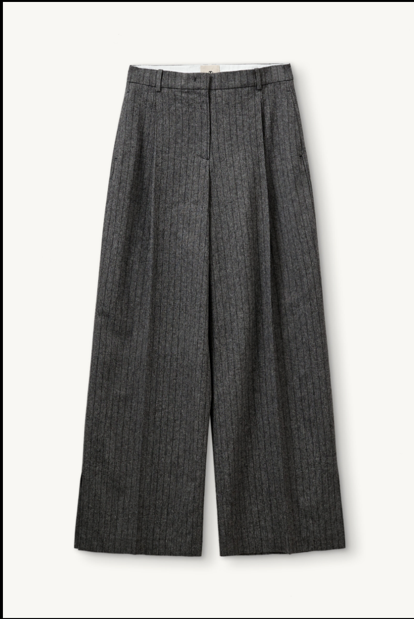 Tilda Pants Grey/Blk Stripe