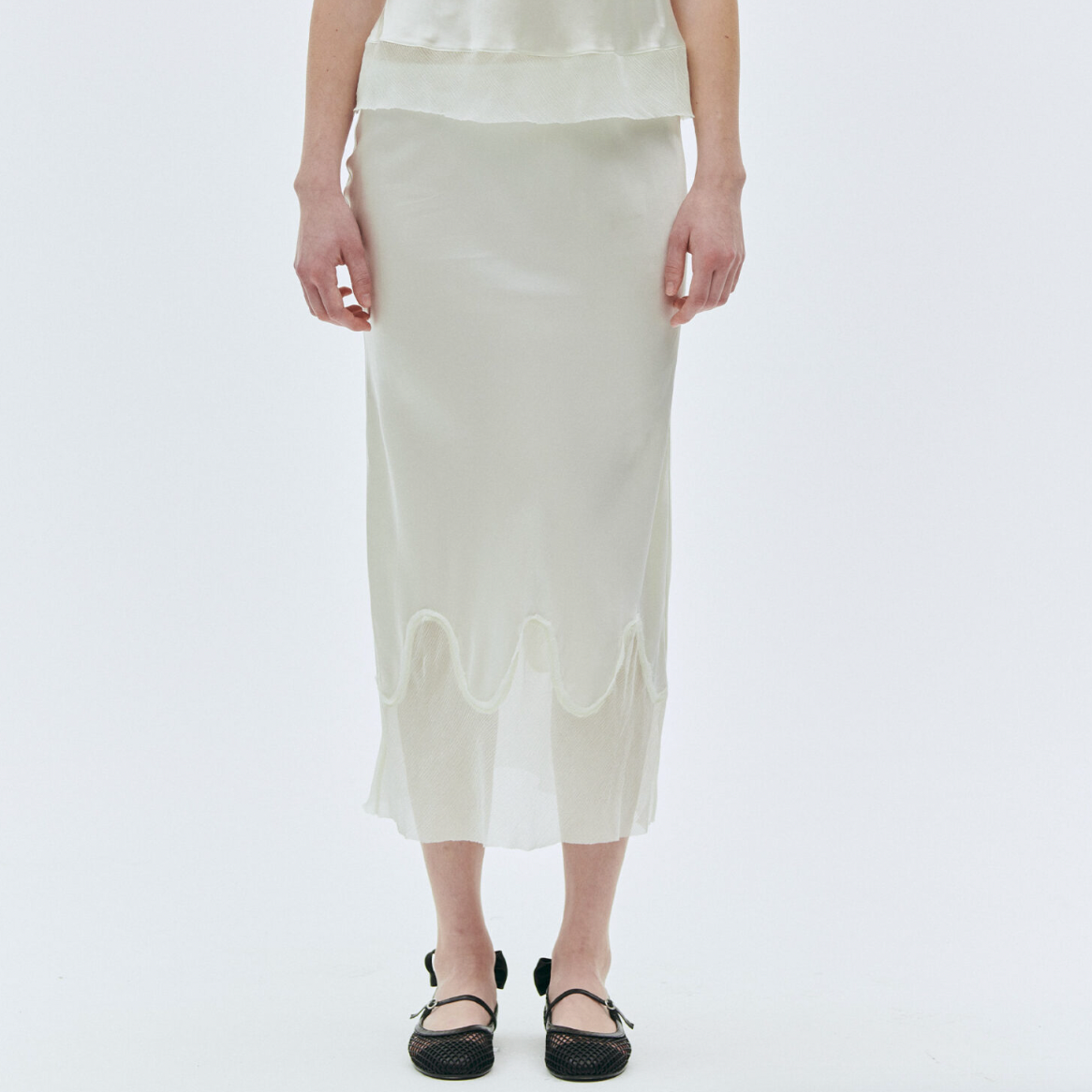 Catania Midi Skirt Ivory