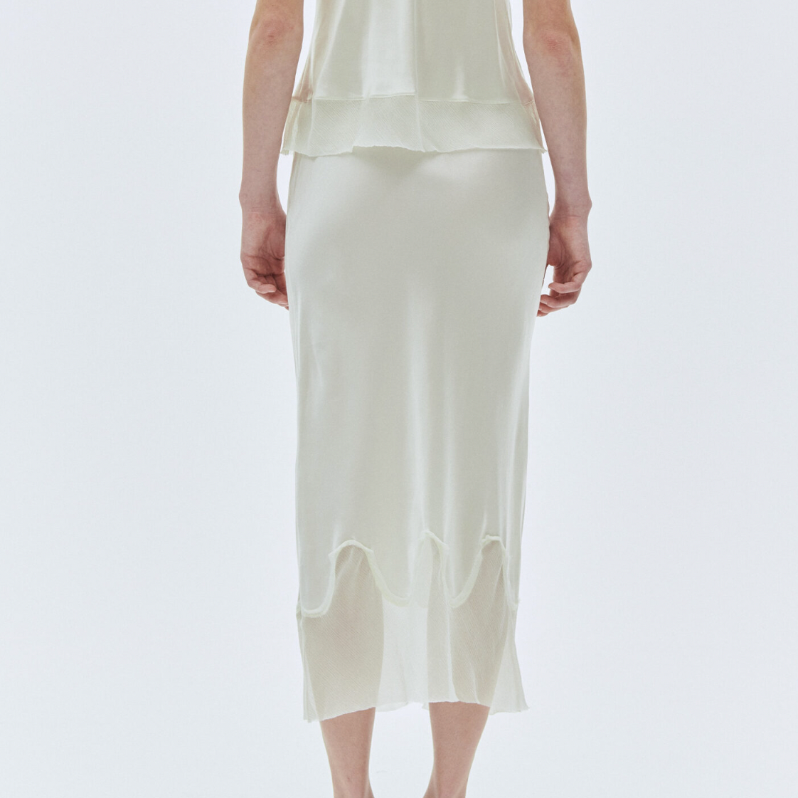 Catania Midi Skirt Ivory