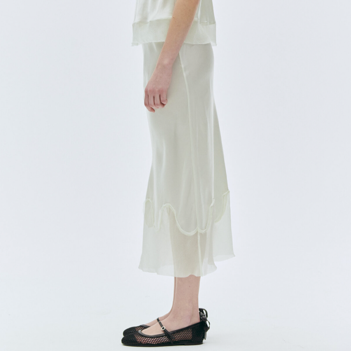 Catania Midi Skirt Ivory