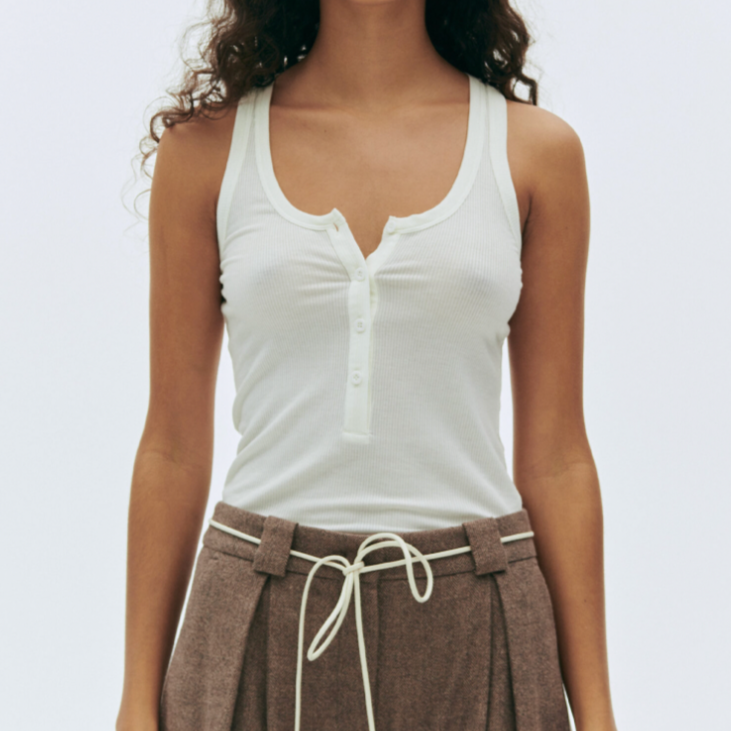 Bella Wool Tank Cream