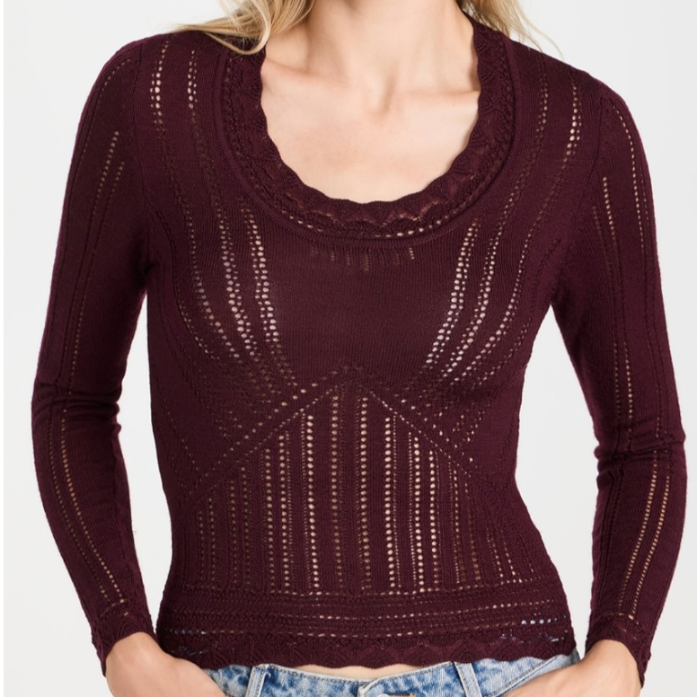 Paxton Knit Top Burgundy