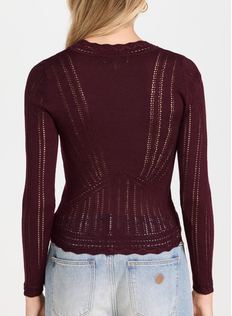 Paxton Knit Top Burgundy