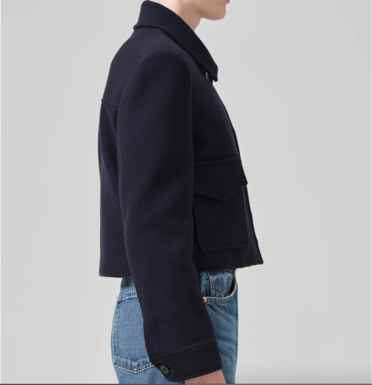 Corina Cropped Jacket Navy