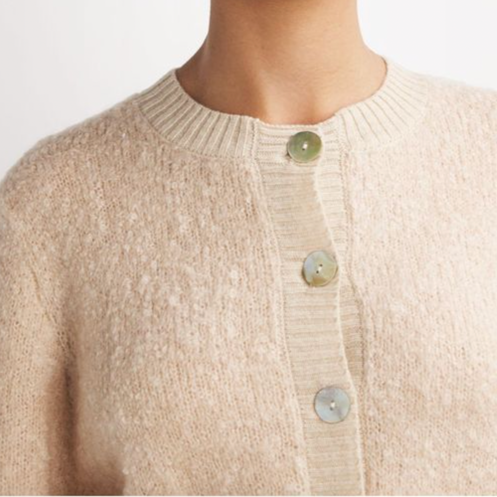 Jackson Boucle Cardigan Butter