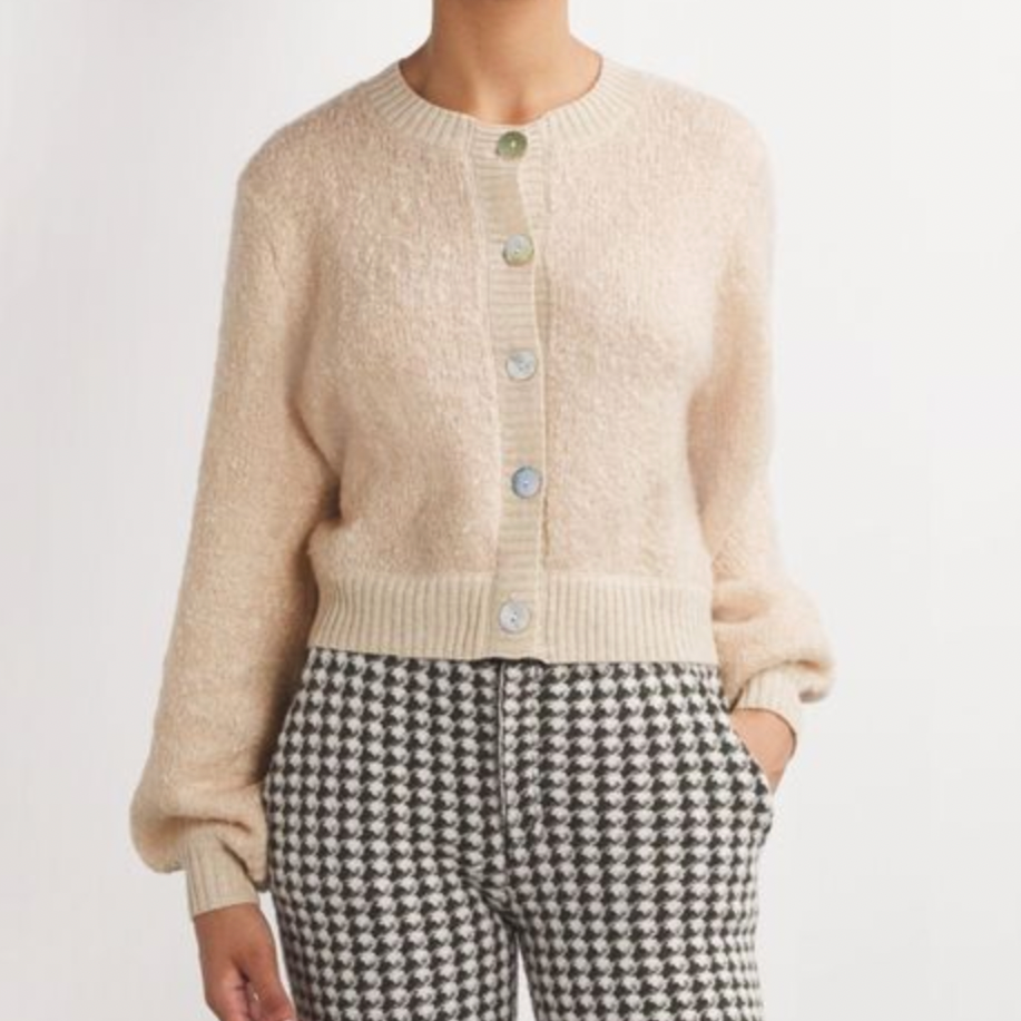 Jackson Boucle Cardigan Butter