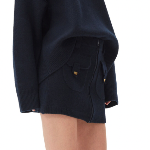 Dark Blue Mini Skirt