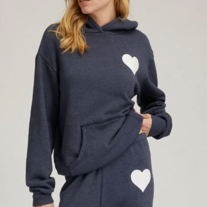 Heart Hoodie Navy