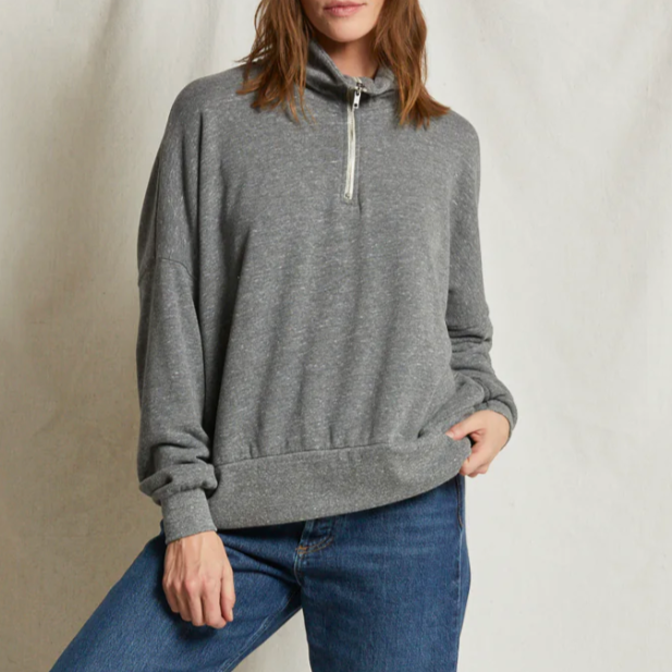 Drake Half Zip Heather Grey