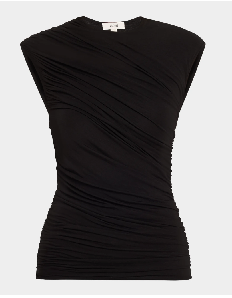 Ester Twist Tank Black