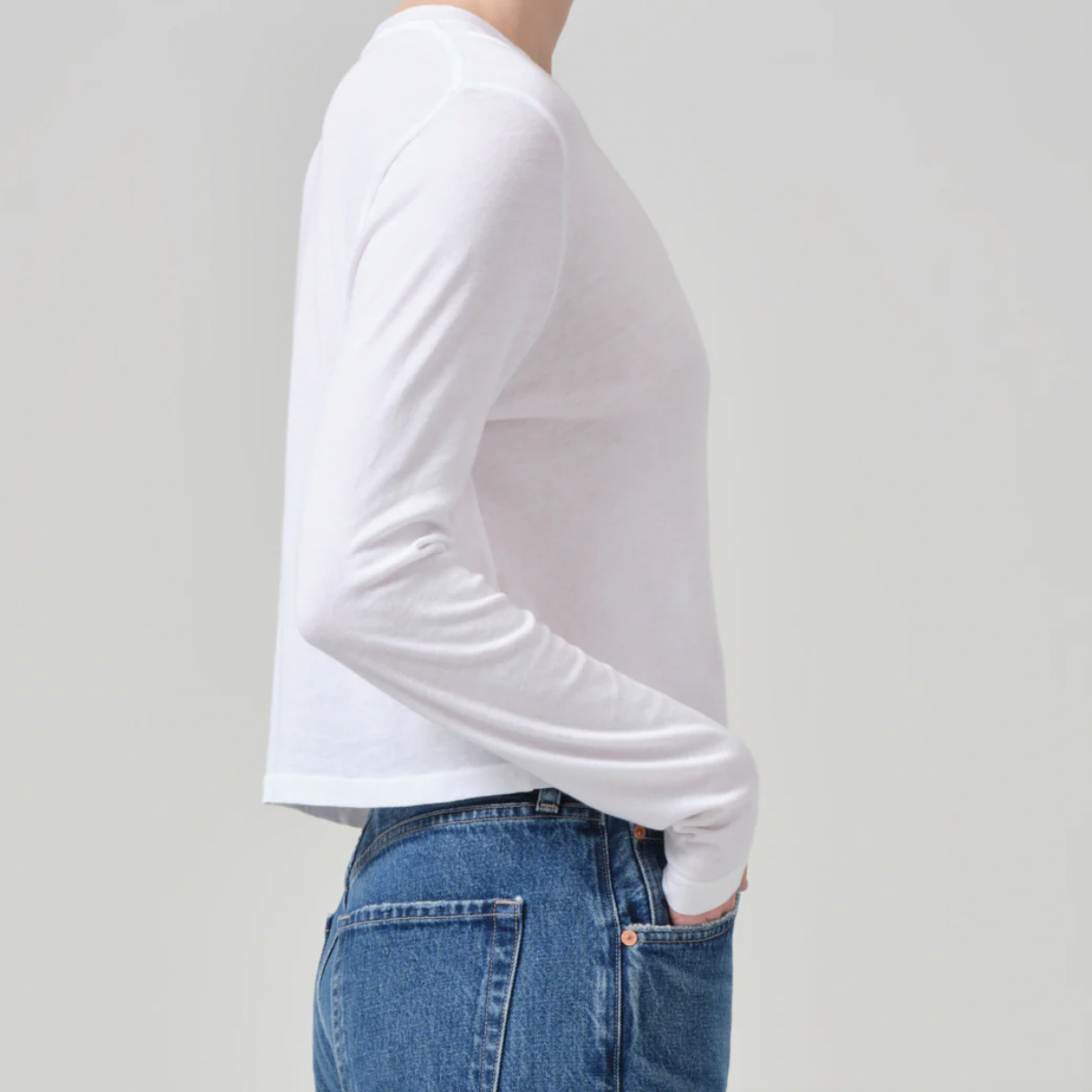 Sabine Cropped L/S Tee White