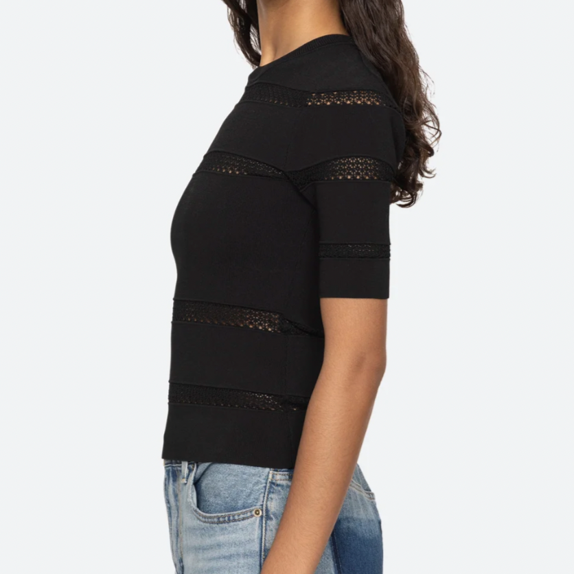 Devon Knit Tee Black