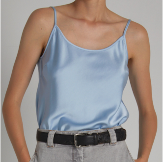 Elliot Charmeuse Cami Ice Blue