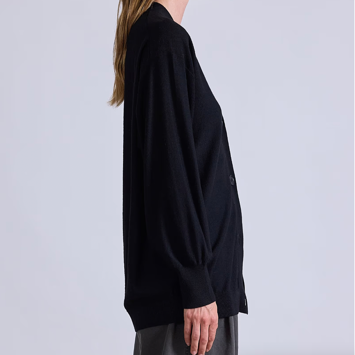 Drippy Tissue Cardigan Black