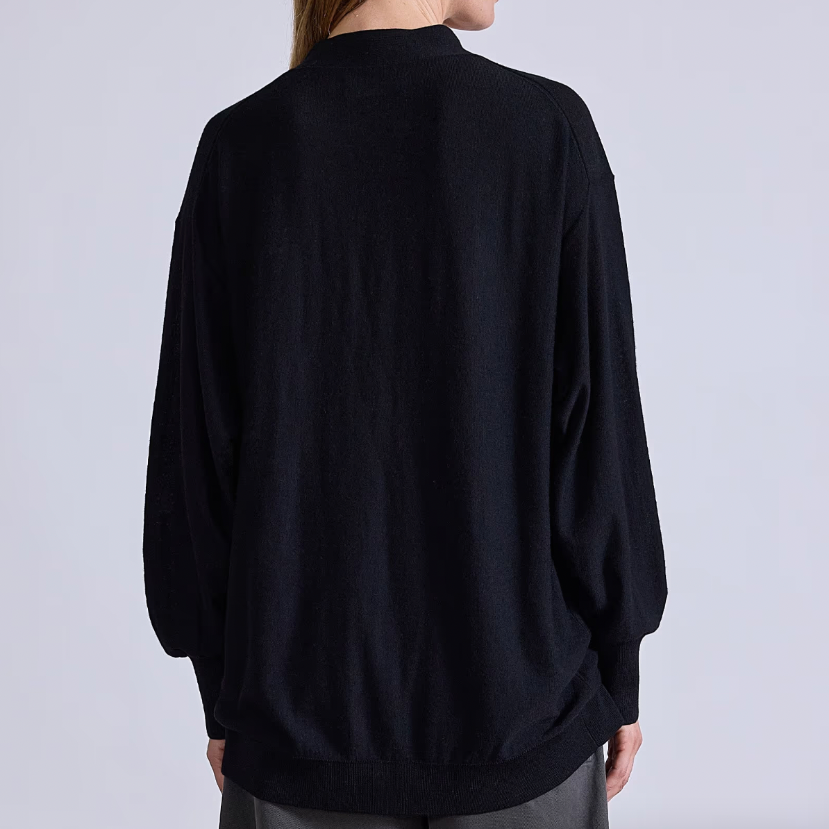 Drippy Tissue Cardigan Black