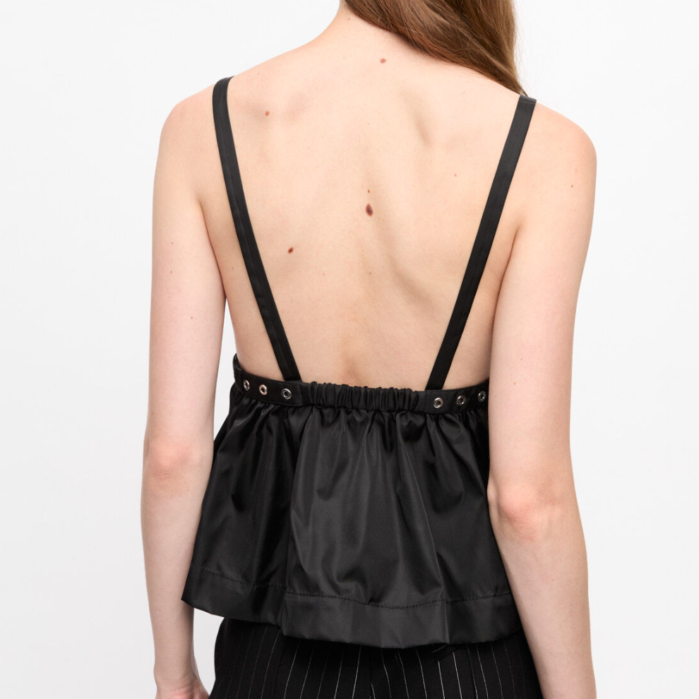 Duchesse Nylon Strap Top Black