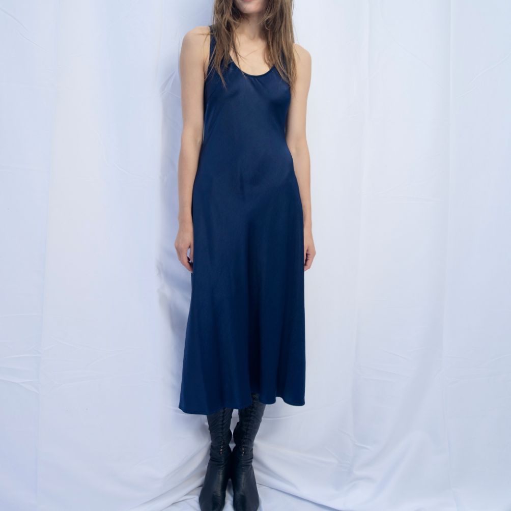 Valentina Midi Dress Navy