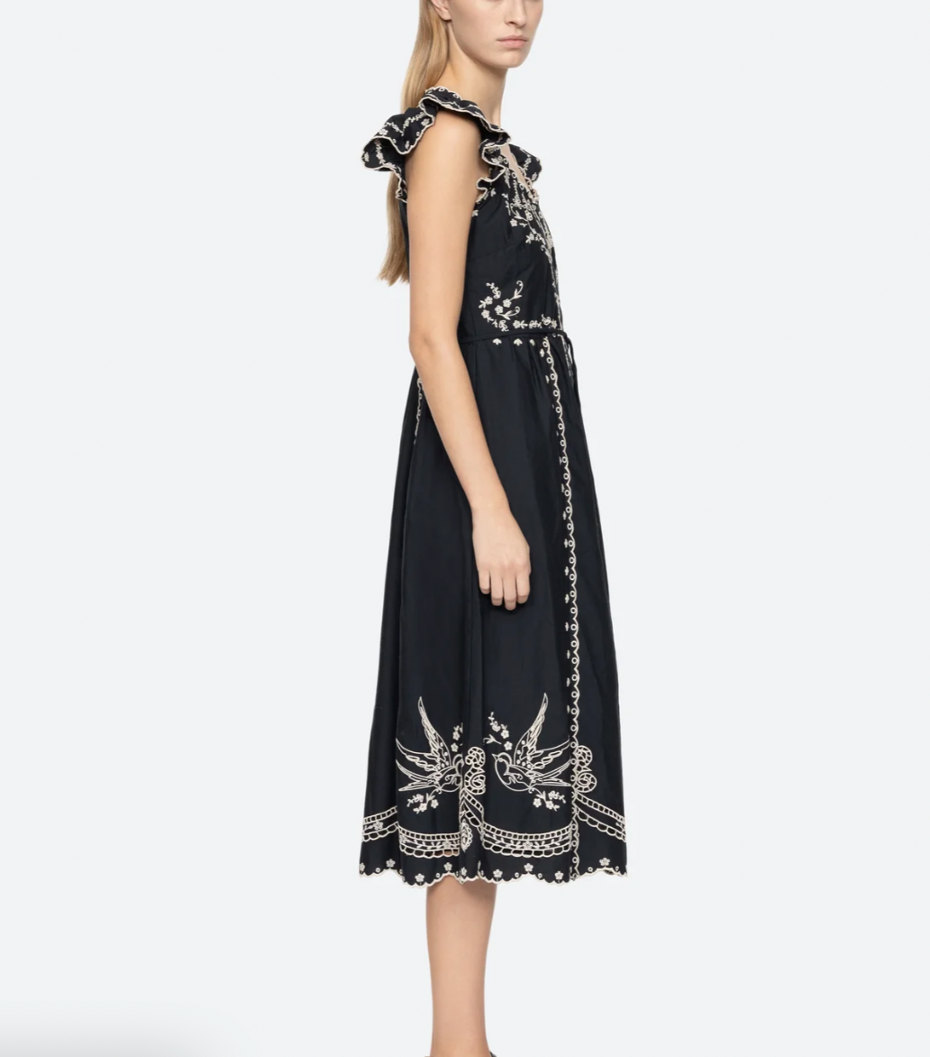 Kingsley Midi Dress Black