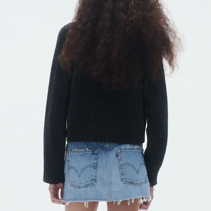 Cropped Turtleneck Charcoal