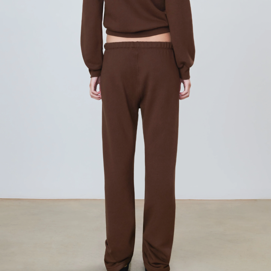 Straight Leg Sweatpant Chocolate