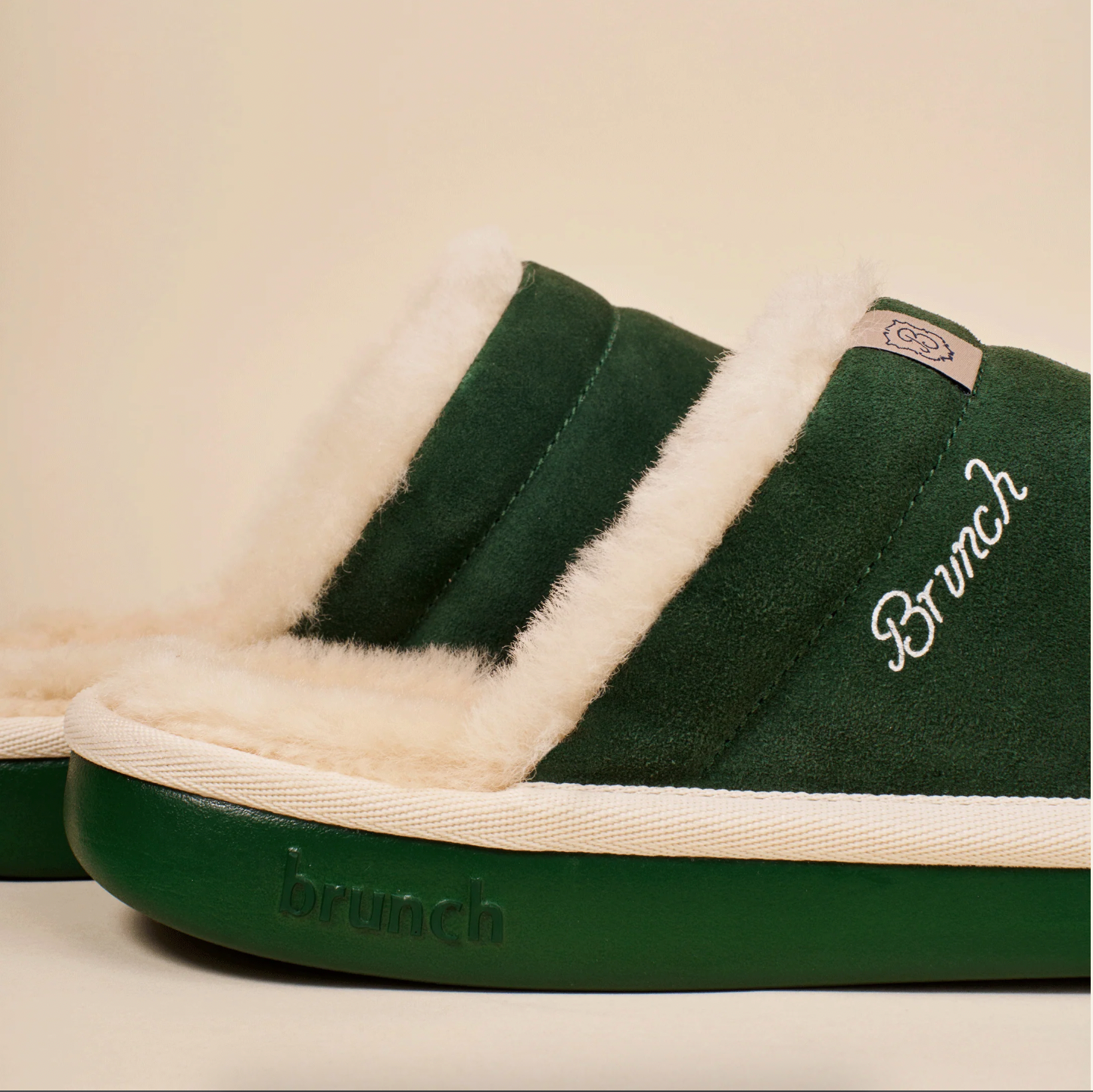 Essential Suede Shearling Moss