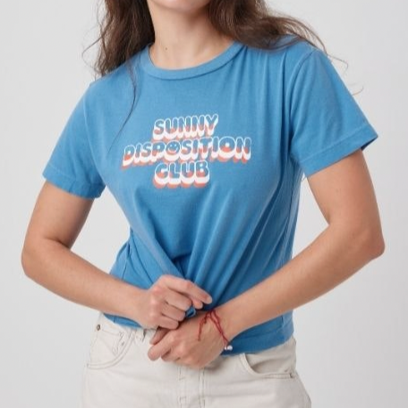 Sunny Disposition Club Tee Vintage Royal