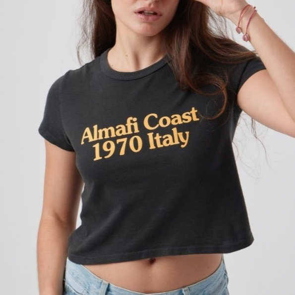 Amalfi Coast Tiny Tee Vintage Blk