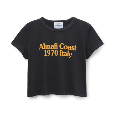 Amalfi Coast Tiny Tee Vintage Blk