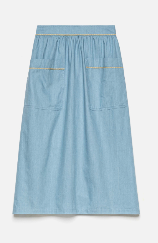 Justa Pleated Skirt Blue