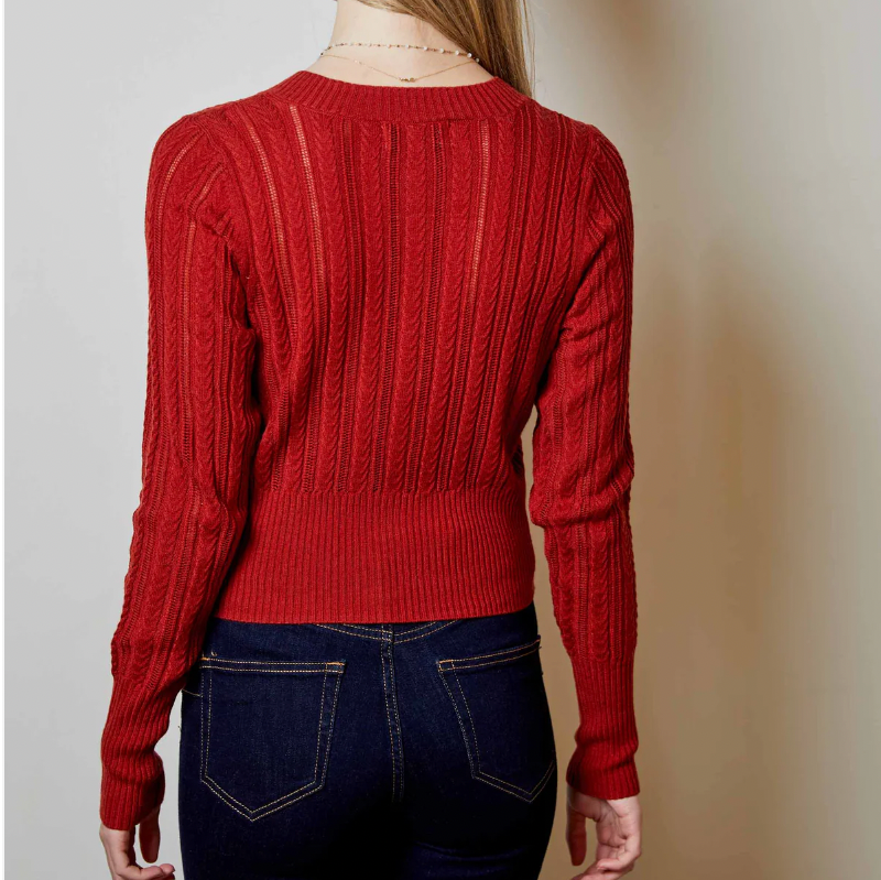 Levi Cardigan Ruby