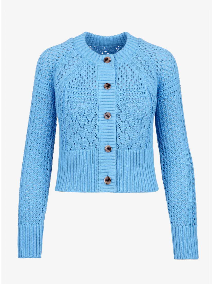 Crochet Cardigan Peri Blue