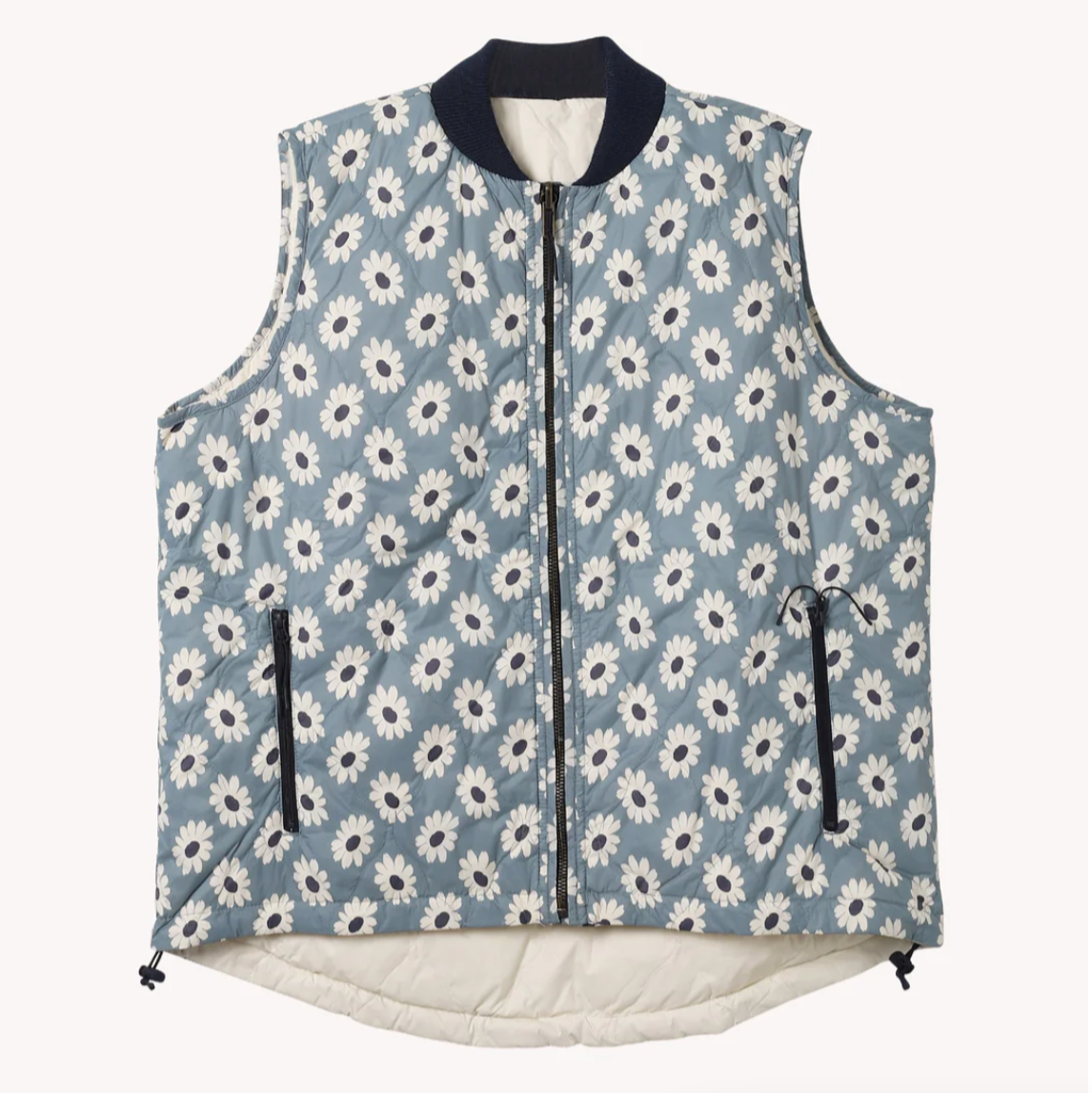 The Reversible Down Vest Falling Daisy & Cream