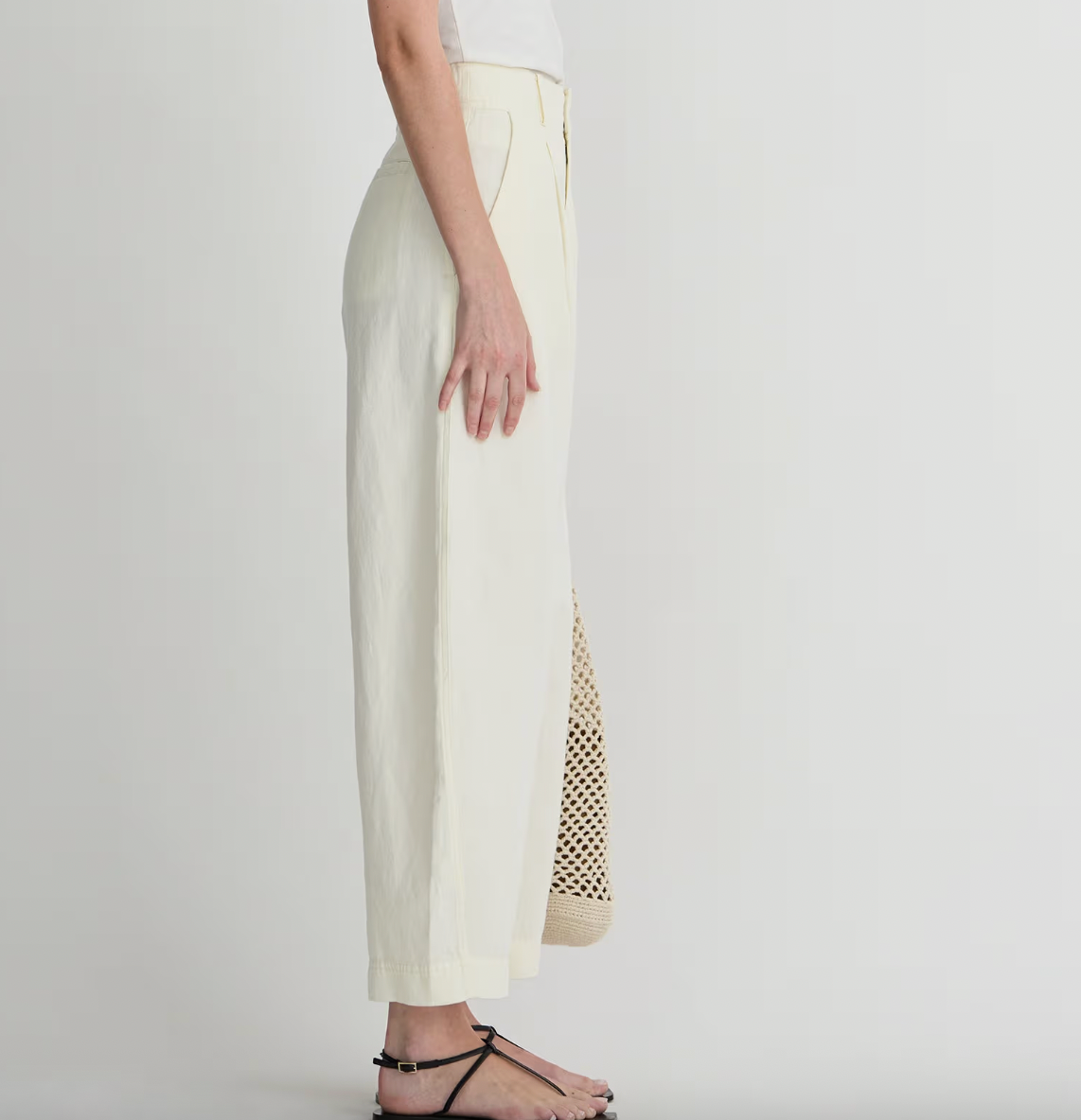 Bari Crop Trouser Cream