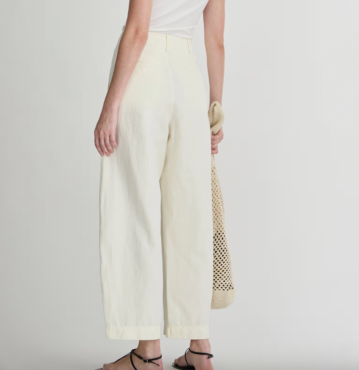 Bari Crop Trouser Cream